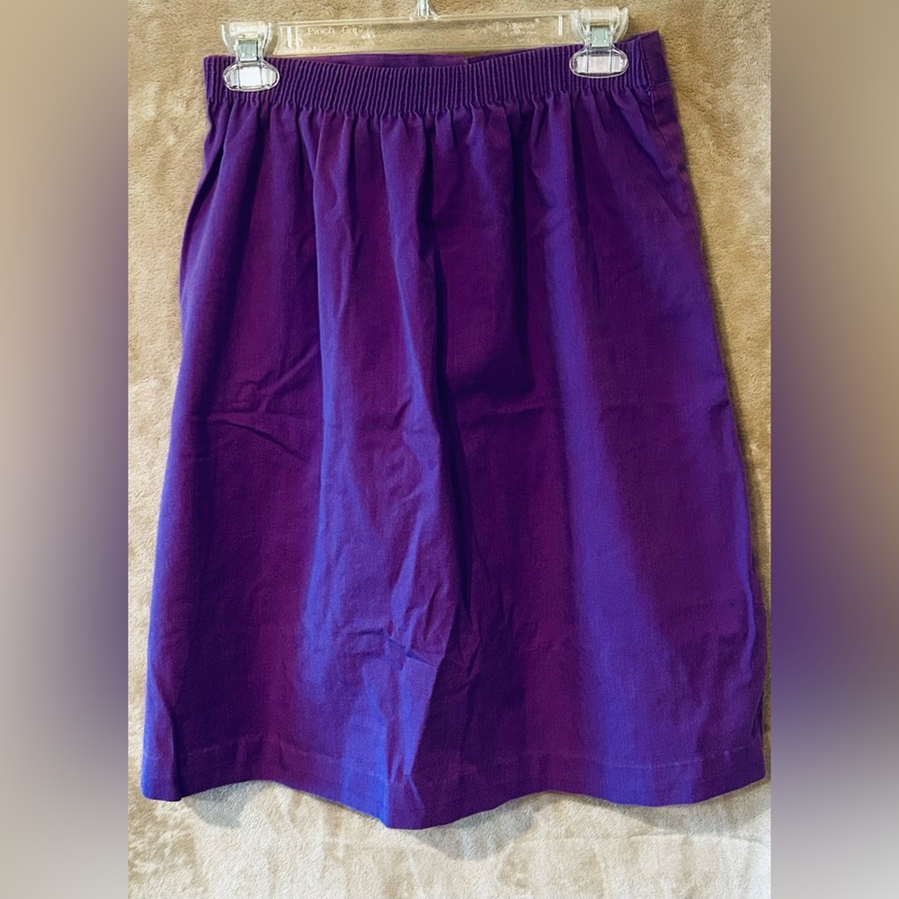 Vintage Jessica Scott Deep Purple A-Line Skirt - Picture 6 of 6